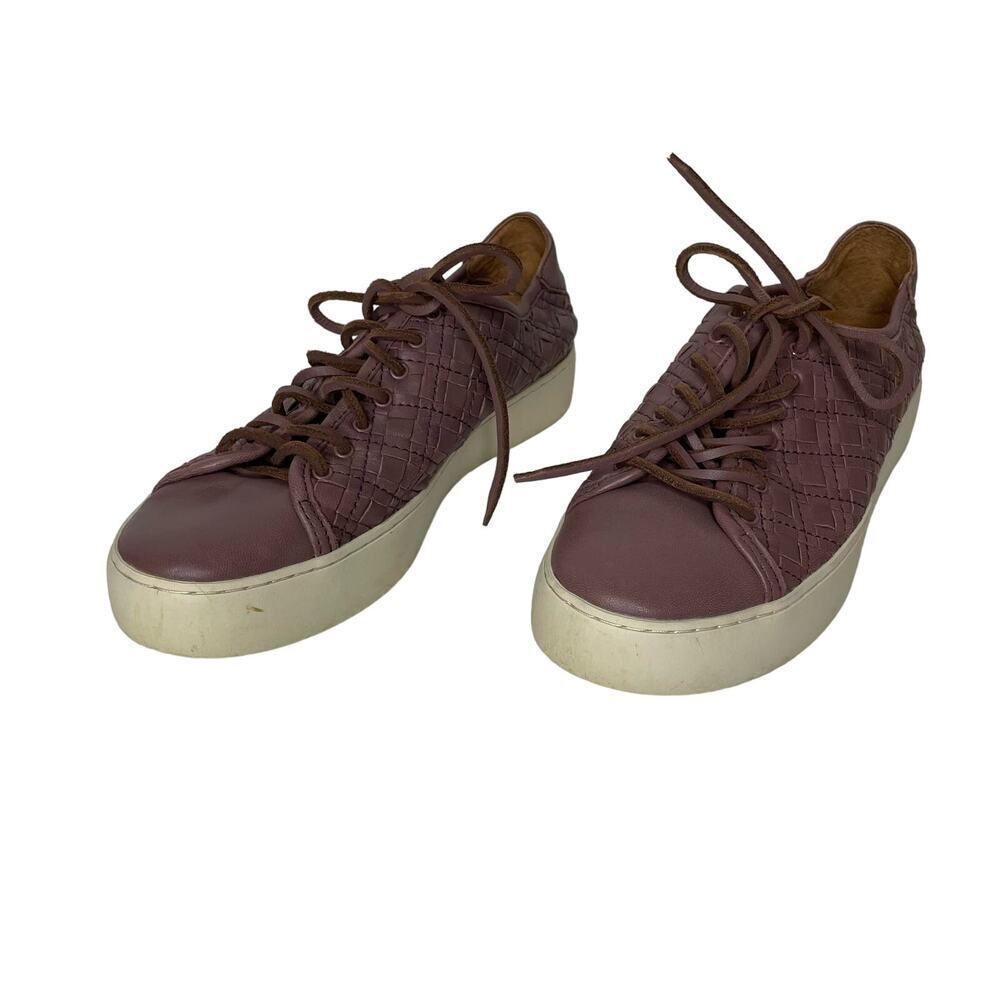 FRYE Lena Woven Low Lace Lilac Sneakers 7